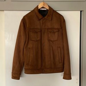 Zara Faux Suede Jacket Brown like new
